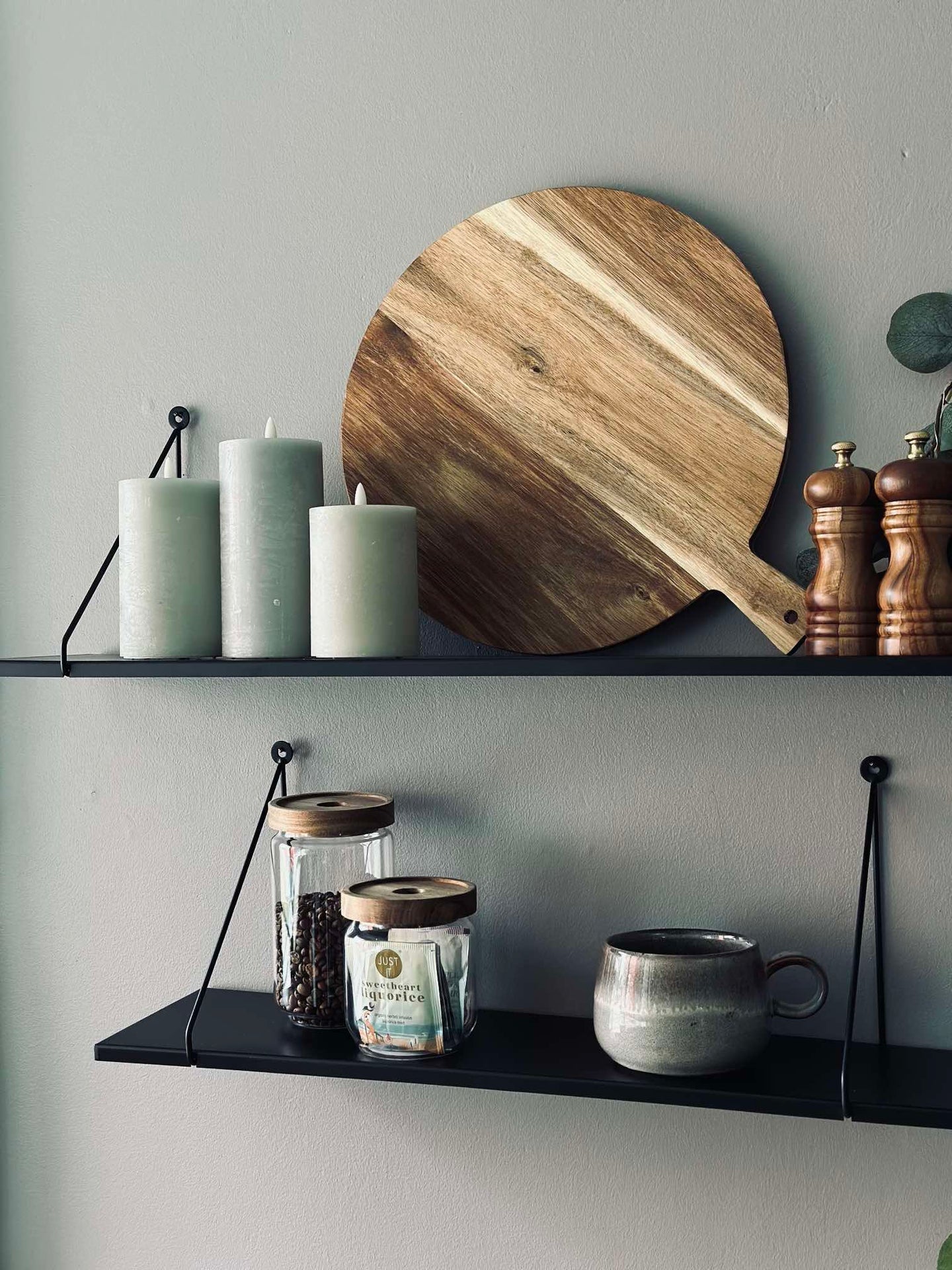 LED Blockljus / Mint – 3 st Rustikt ljus