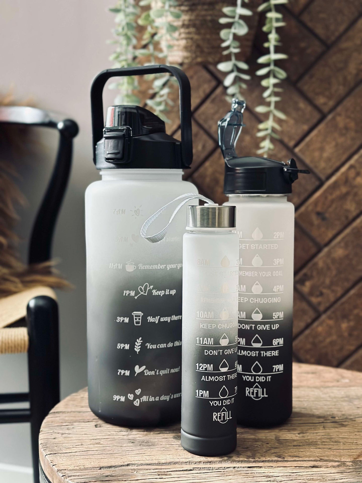 Vattenflaskor STONE - Set om 3 st