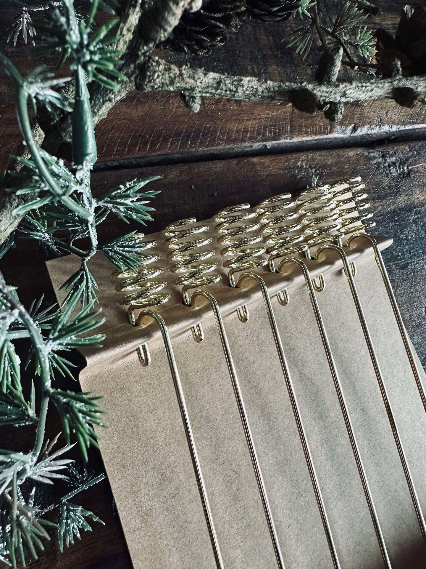 Ljushållare för julgran Guld - 6 st.