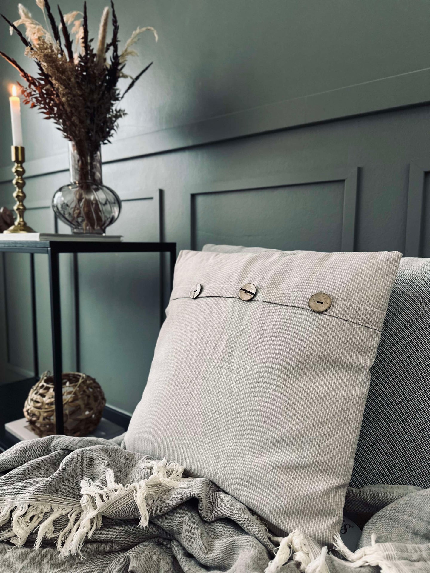 Kudde med fyllning - Beige