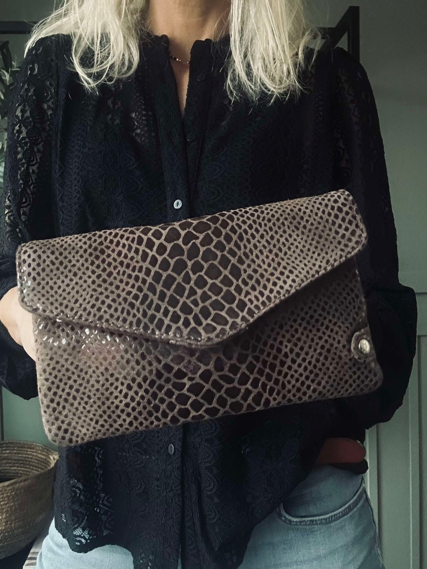 Plånbok Aura Brown Croco