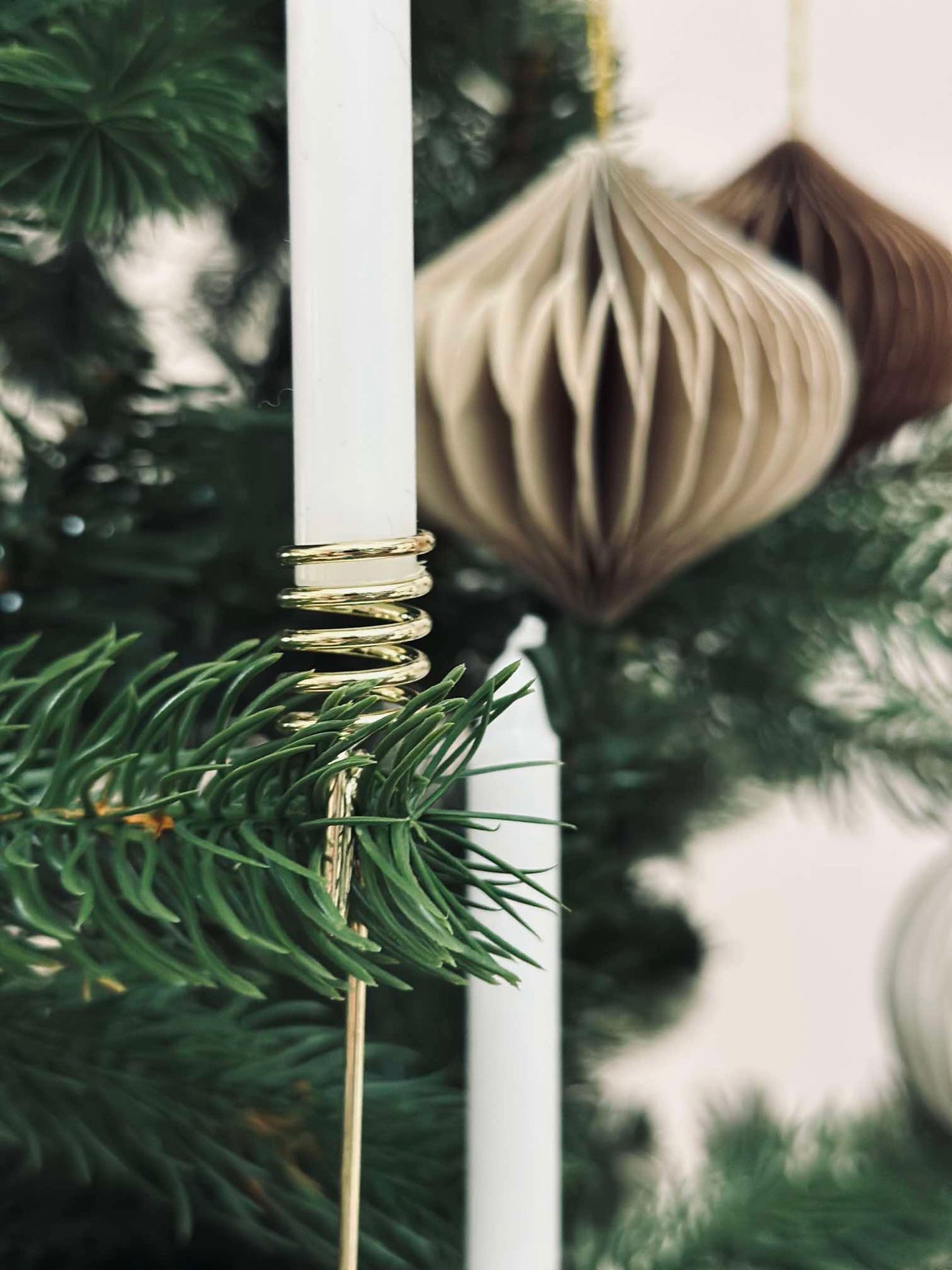 Ljushållare för julgran Guld - 6 st.