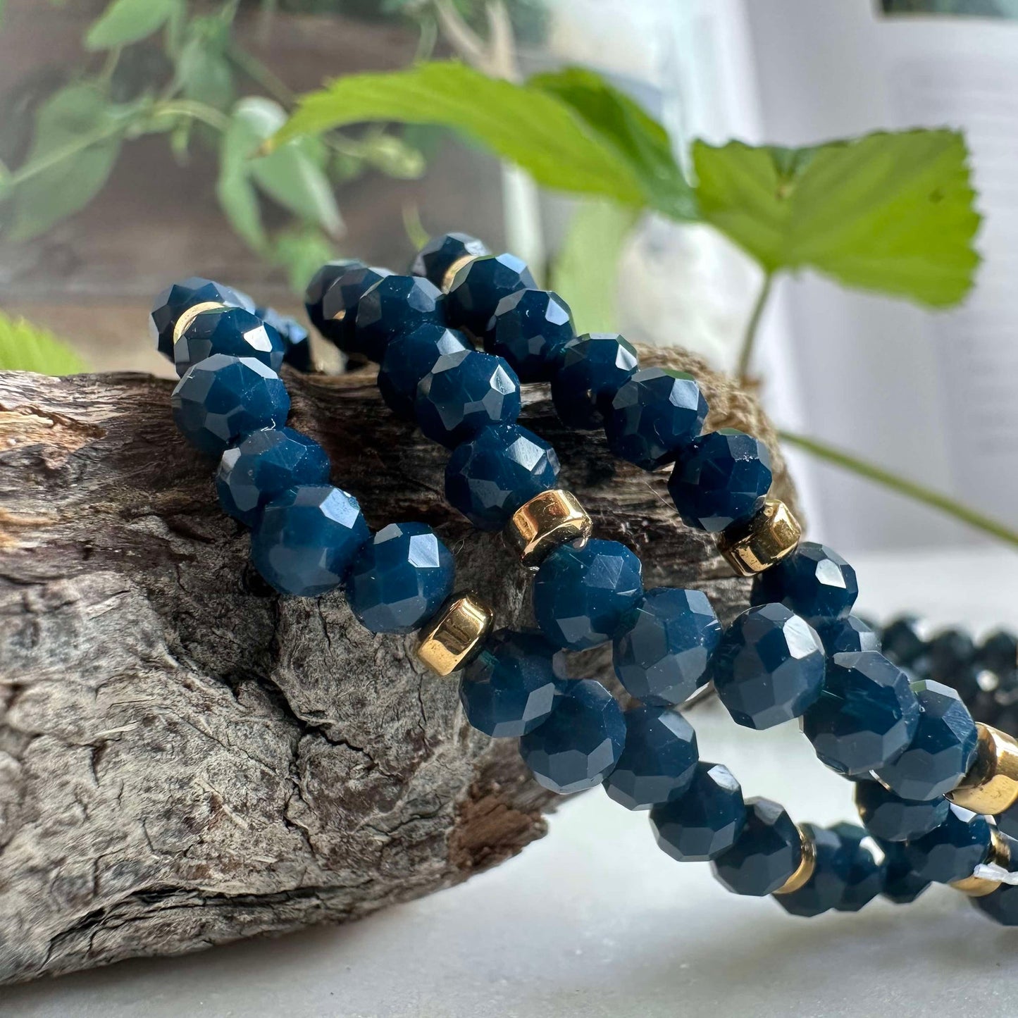 Armband Merle Havblå - Set med 3 st
