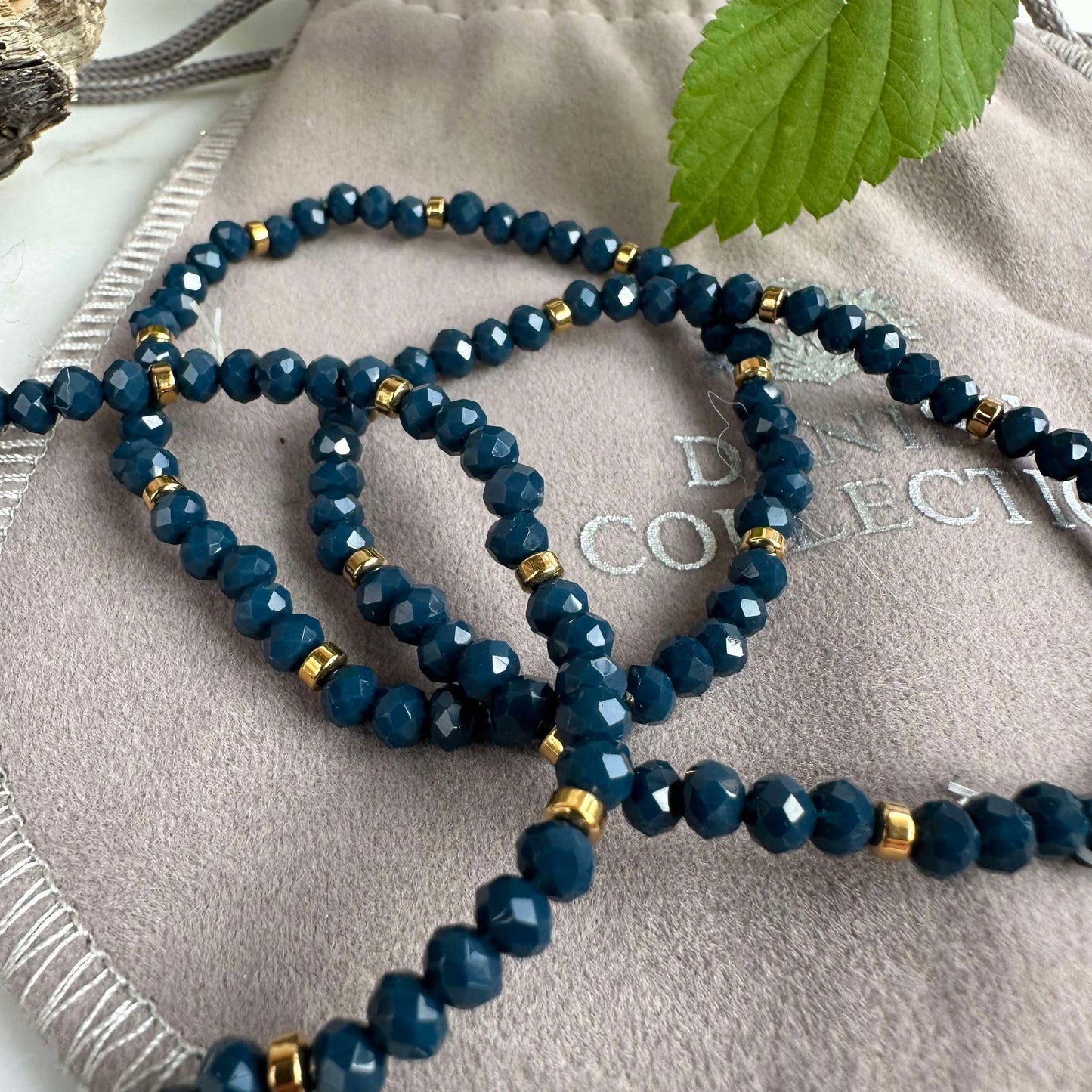 Armband Merle Havblå - Set med 3 st