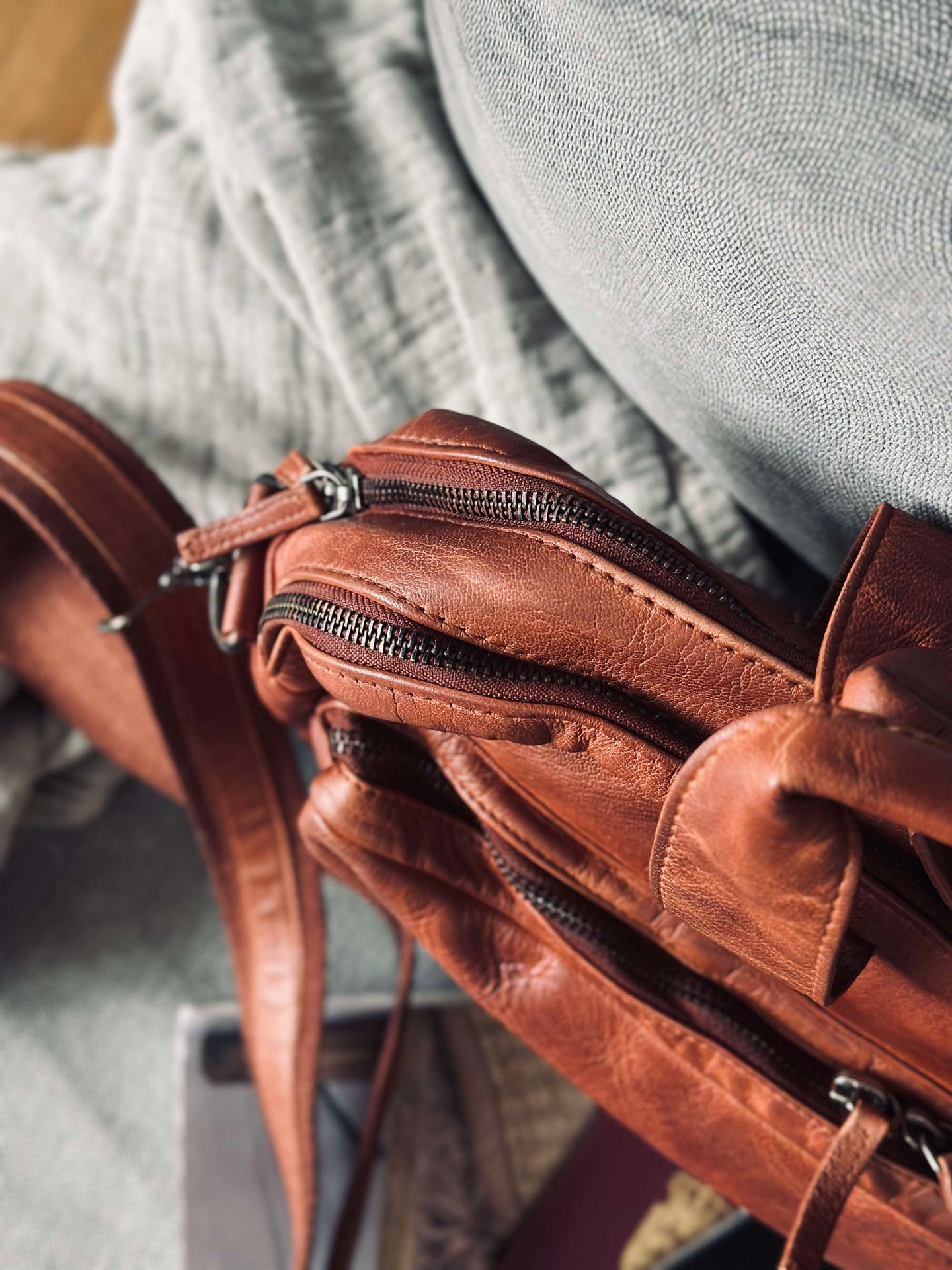 Arbetsväska - Cognac Cow leather