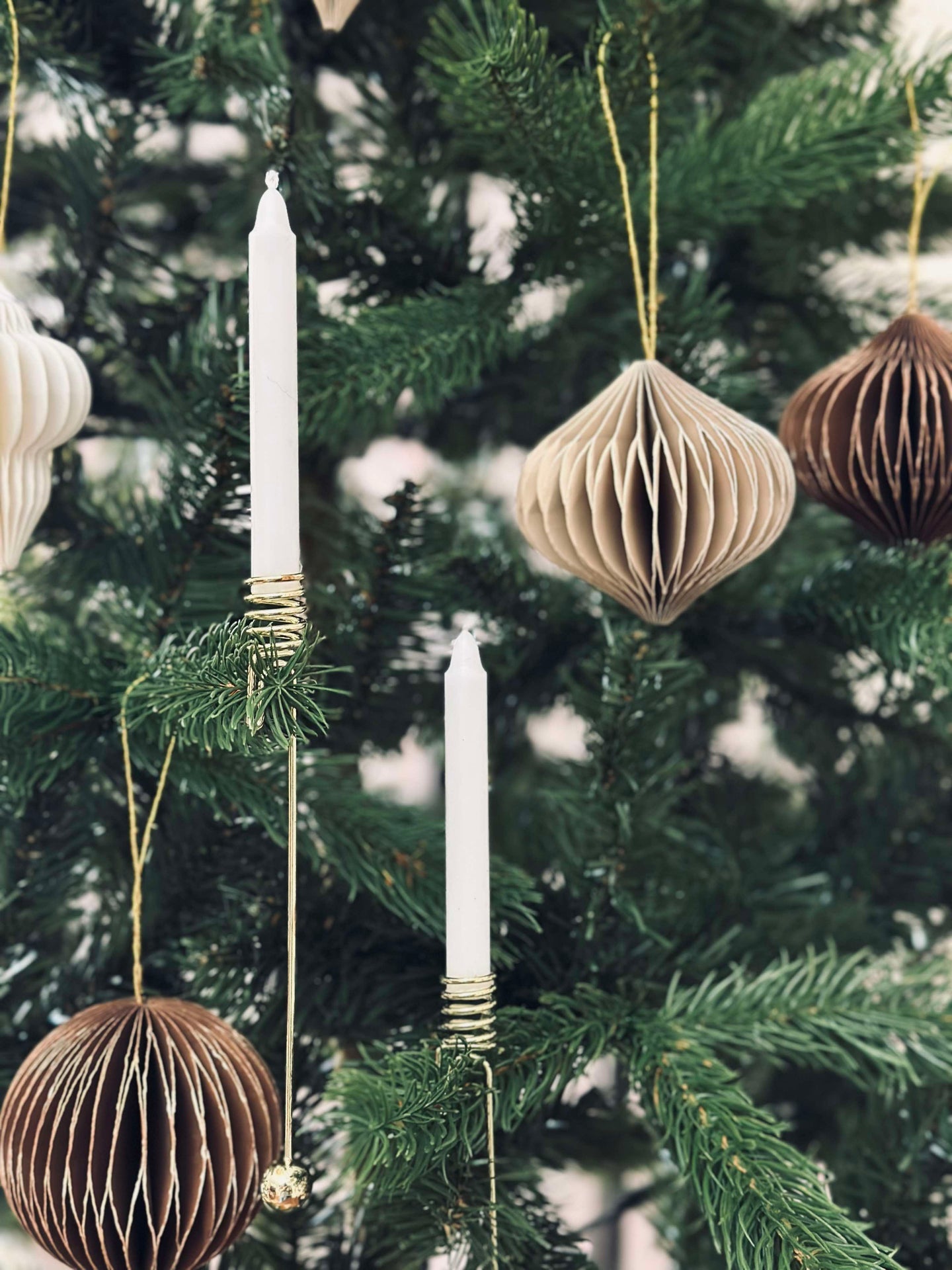 Små pappersdekorationer för jul - 9 st.