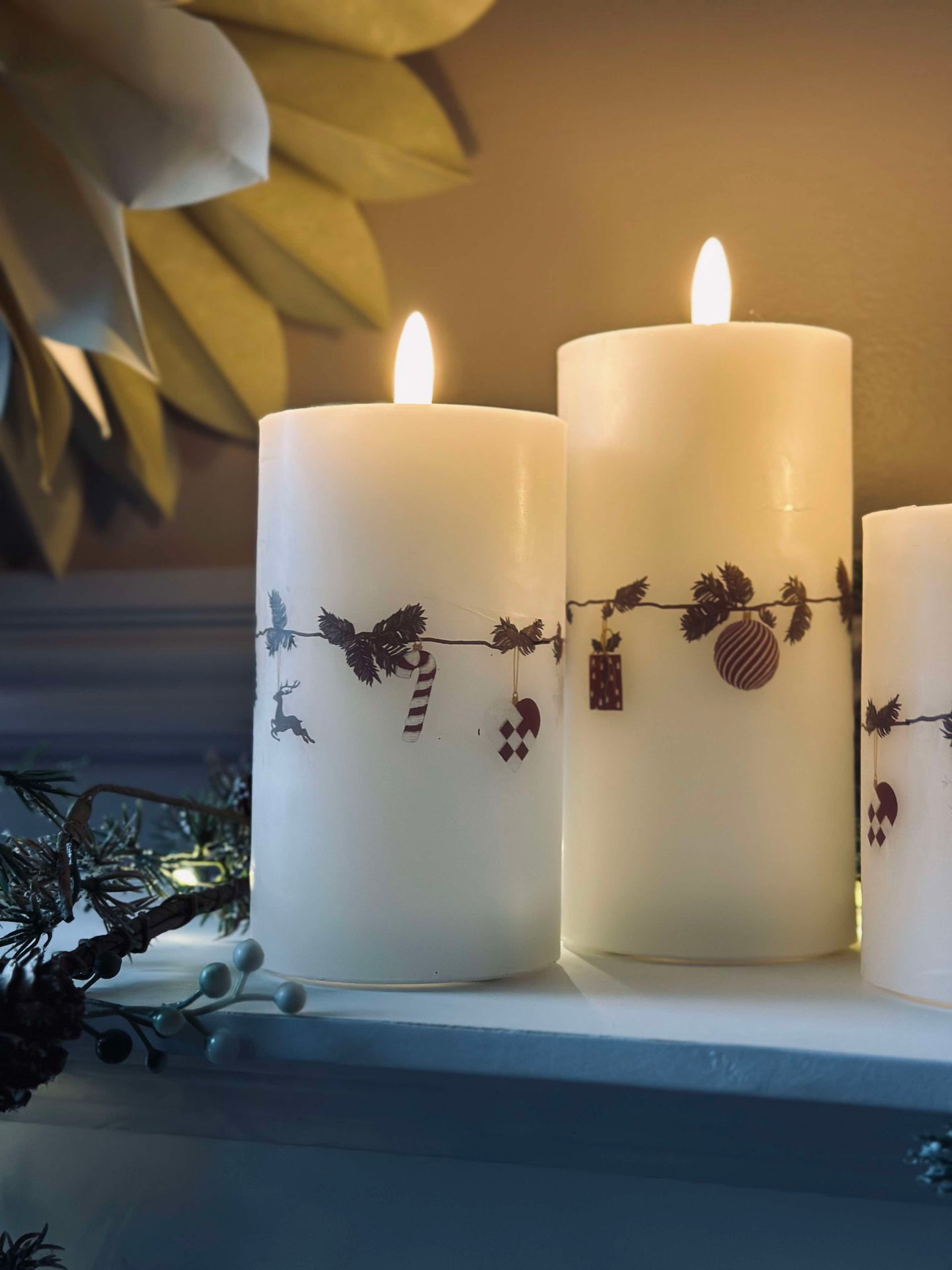 LED-blockljus Jul - Set om 3 st