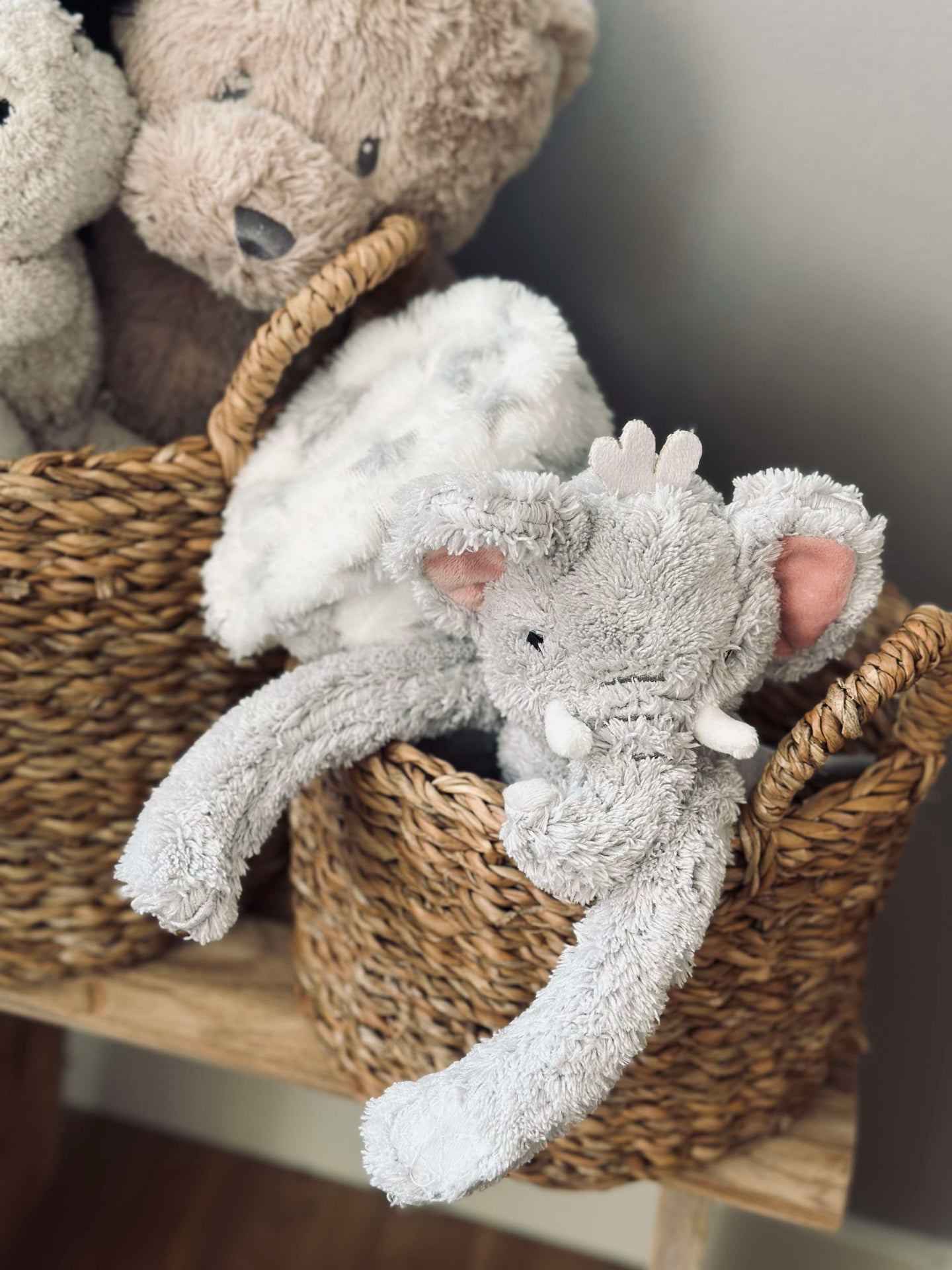 Babyfilt med nalle - Elefant
