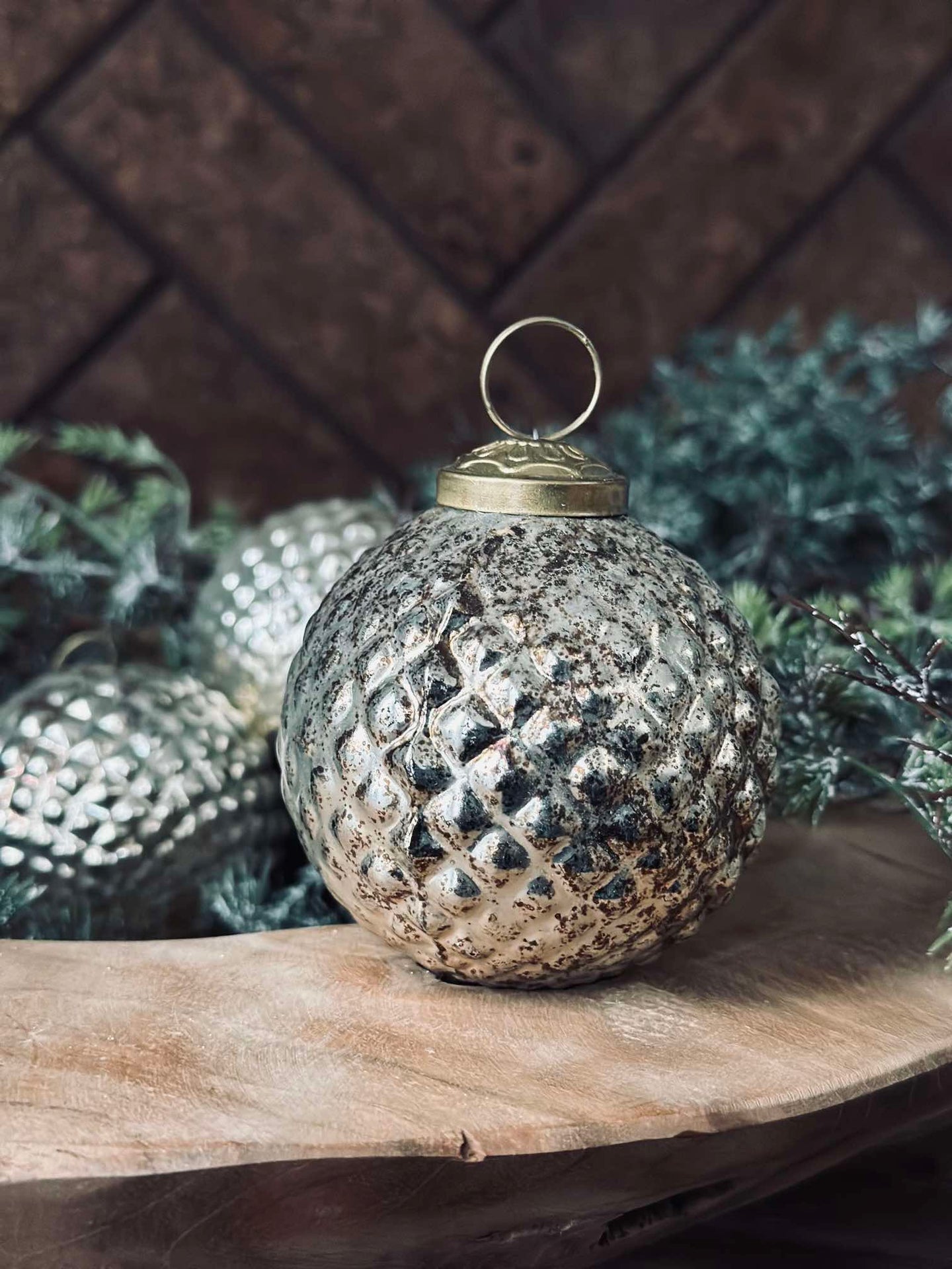 Julgranskulor i glas Guld - Paket med 3 st