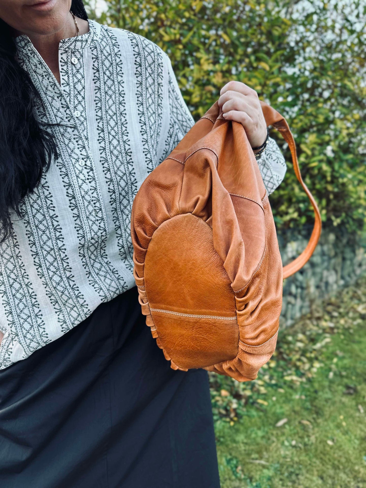 Axelväska Big cognac