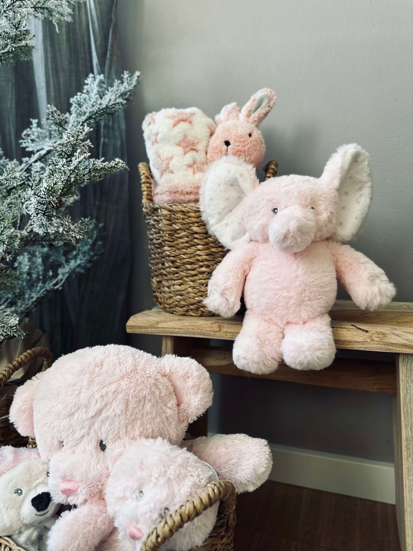 Nalle Elefant 25 cm - Ljusrosa