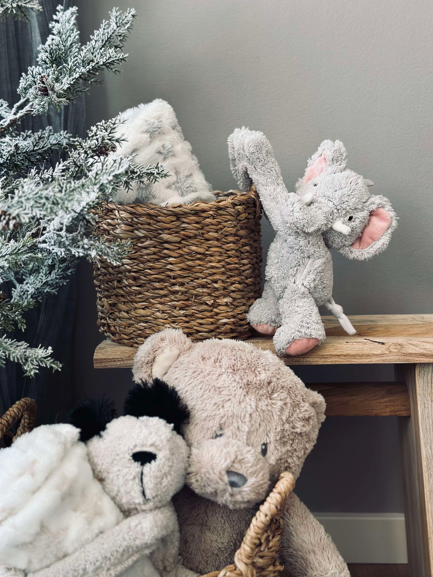 Babyfilt med nalle - Elefant
