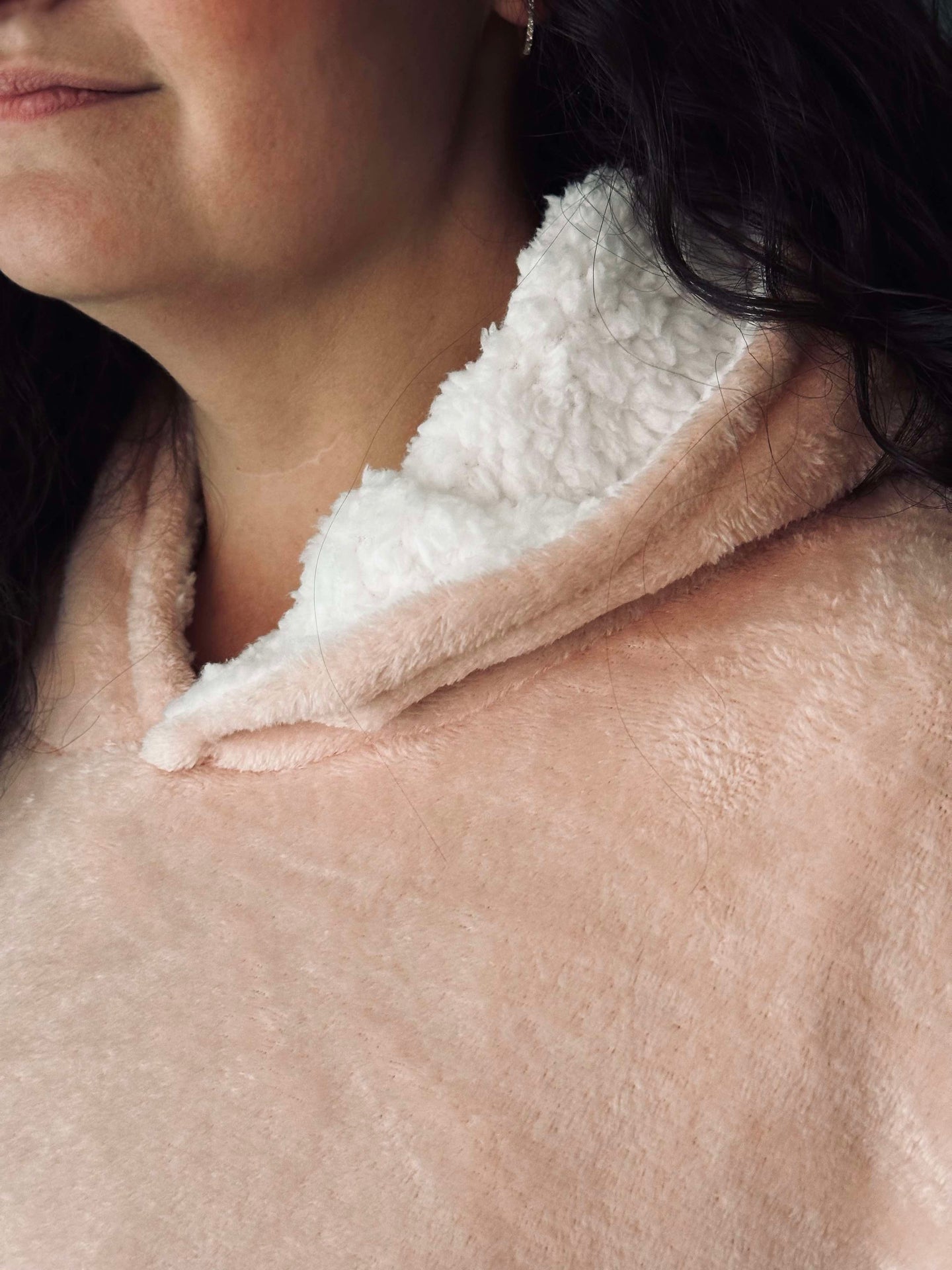 Hoodie Fleece Rosa - Oversize