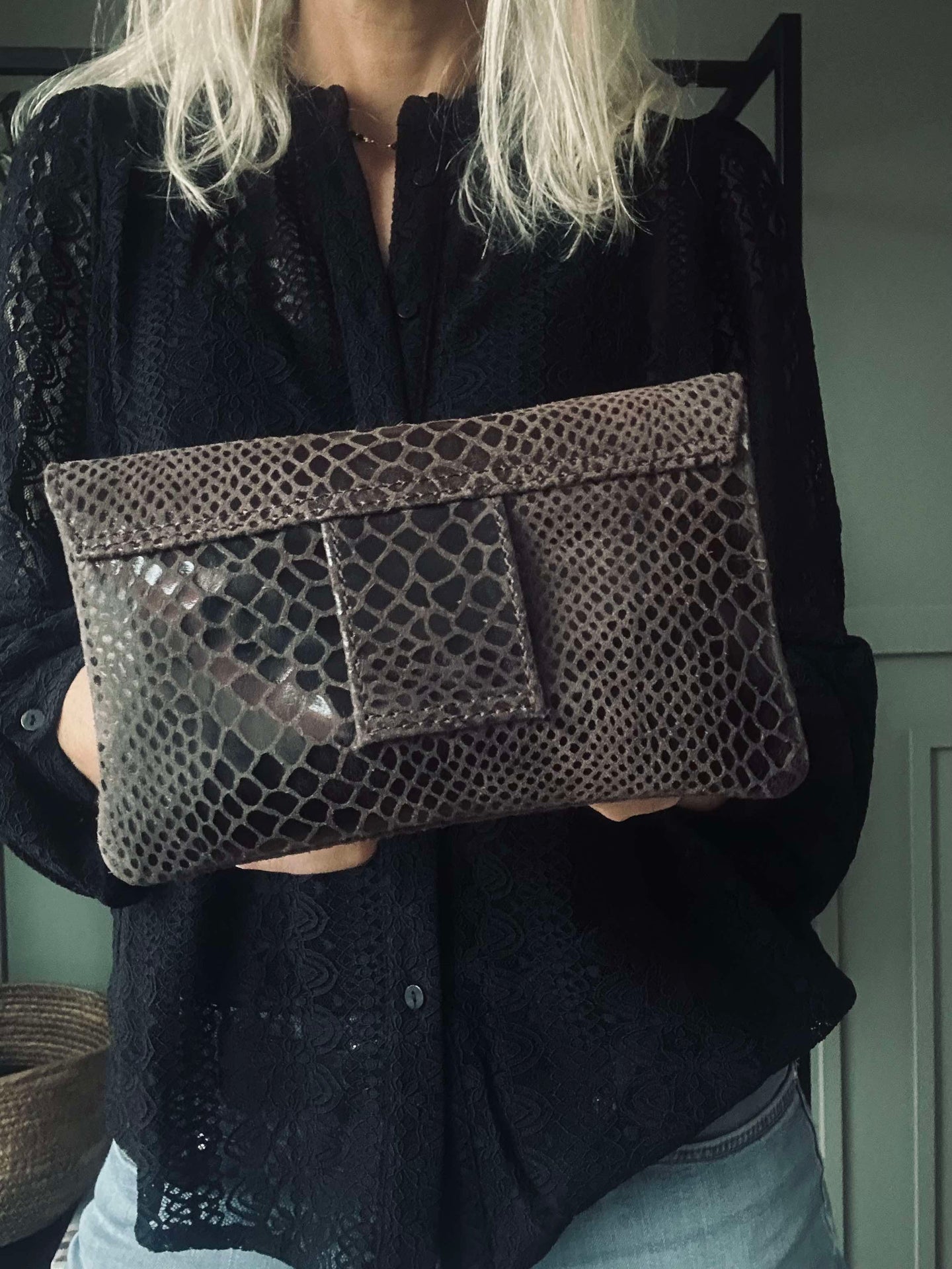 Plånbok Aura Brown Croco