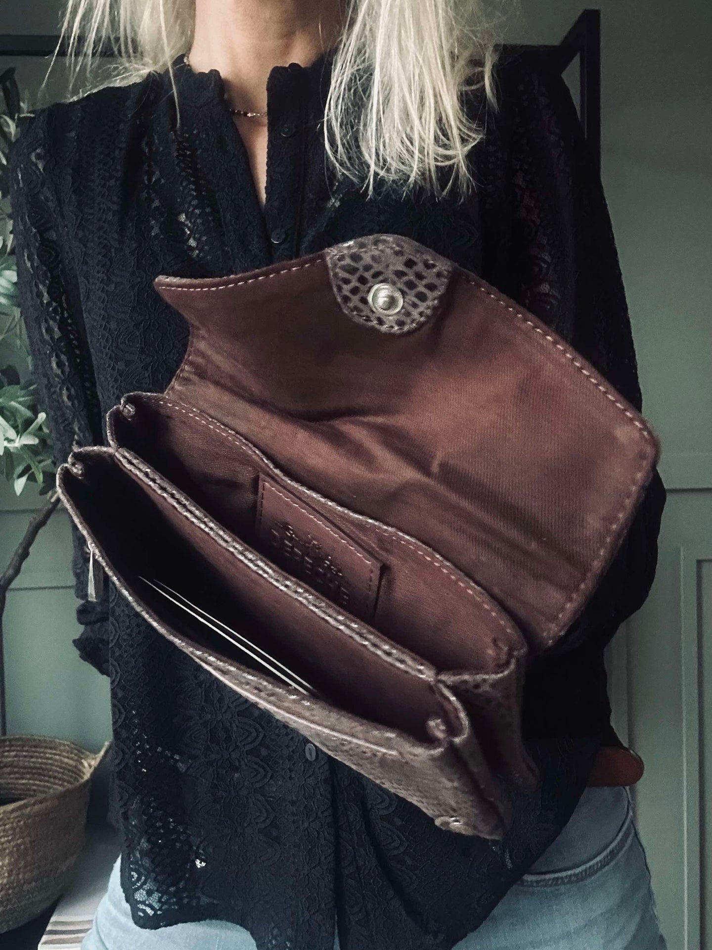 Plånbok Aura Brown Croco