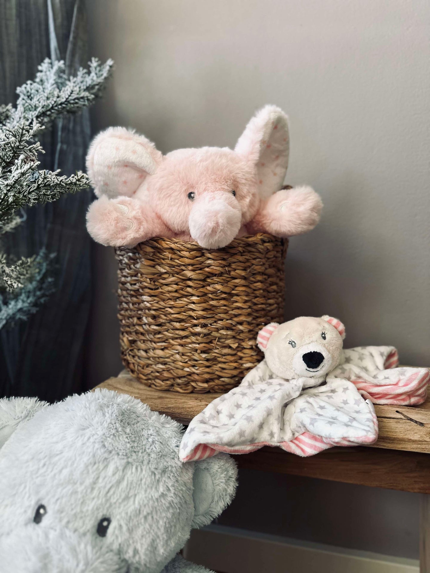 Nalle Elefant 25 cm - Ljusrosa