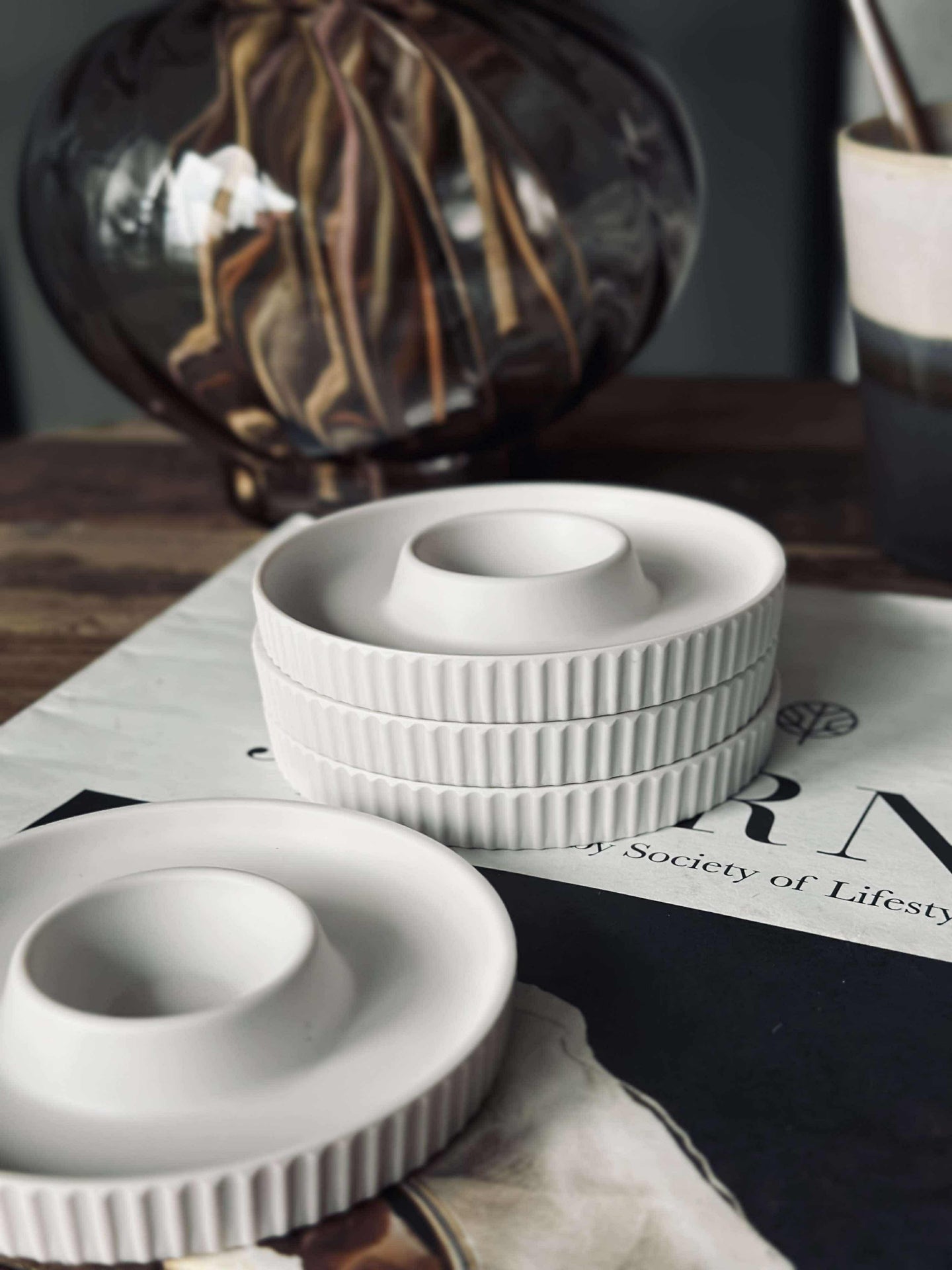 Äggkoppar Melamin Vit - 4 st.