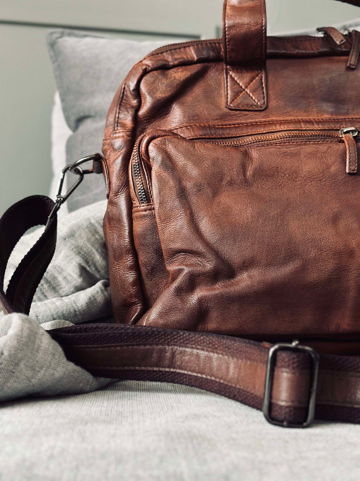 Arbetsväska - Brown Cow leather