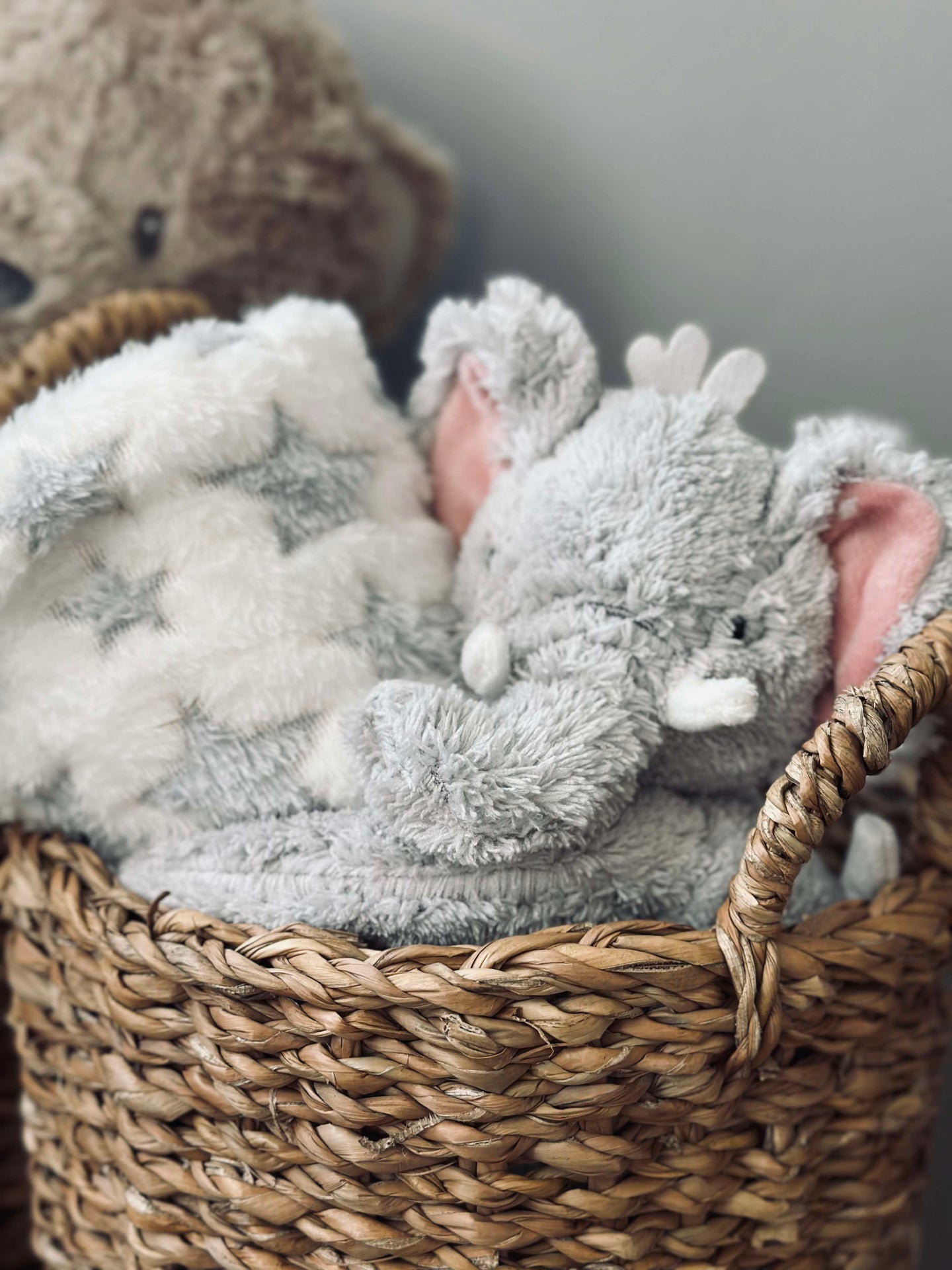 Babyfilt med nalle - Elefant