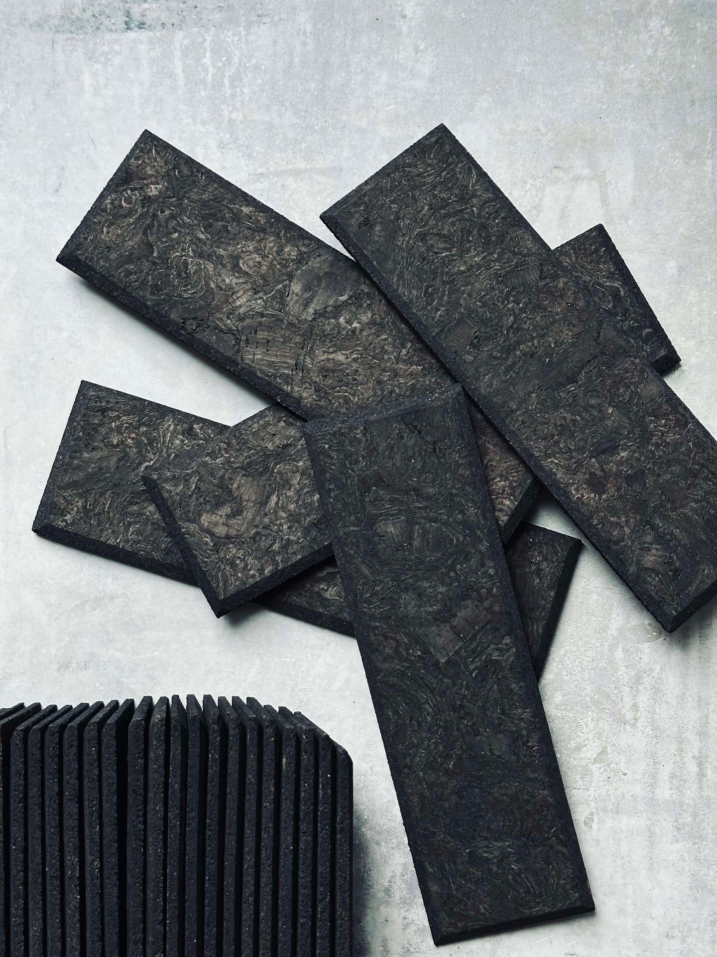 Mursten i kork - Dark paket med 62 st