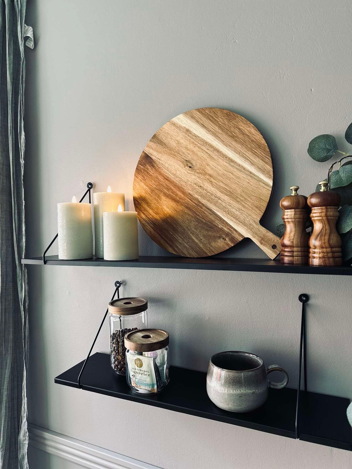 LED Blockljus / Mint – 3 st Rustikt ljus