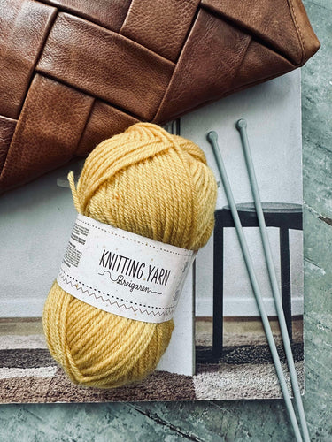 Polyestergarn 50 gram - Gul