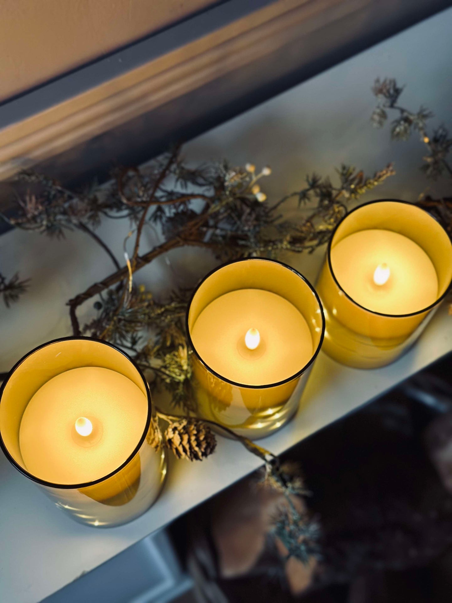 LED-ljus ALMA 3 st med fjärrkontroll