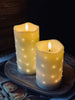 LED Blockljus Twinkle - 12,5 cm Creme