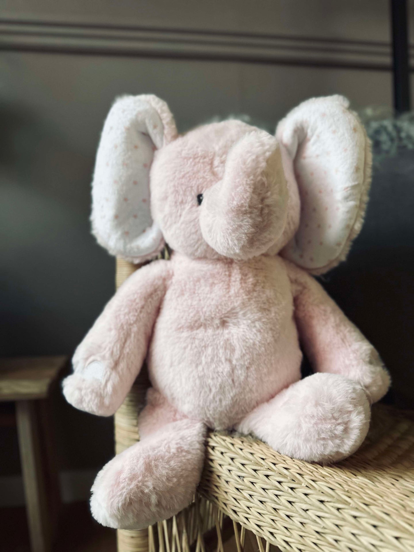 Gosedjurs-elefant 38 cm - Ljusrosa