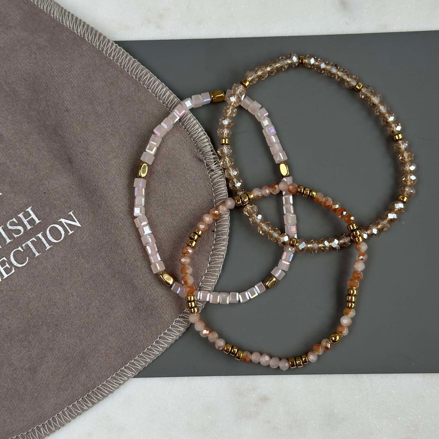 Merle Naturlig Armband - Set med 3 st