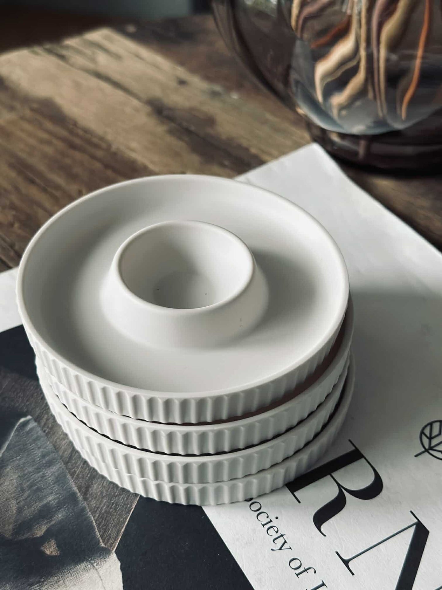 Äggkoppar Melamin Vit - 4 st.