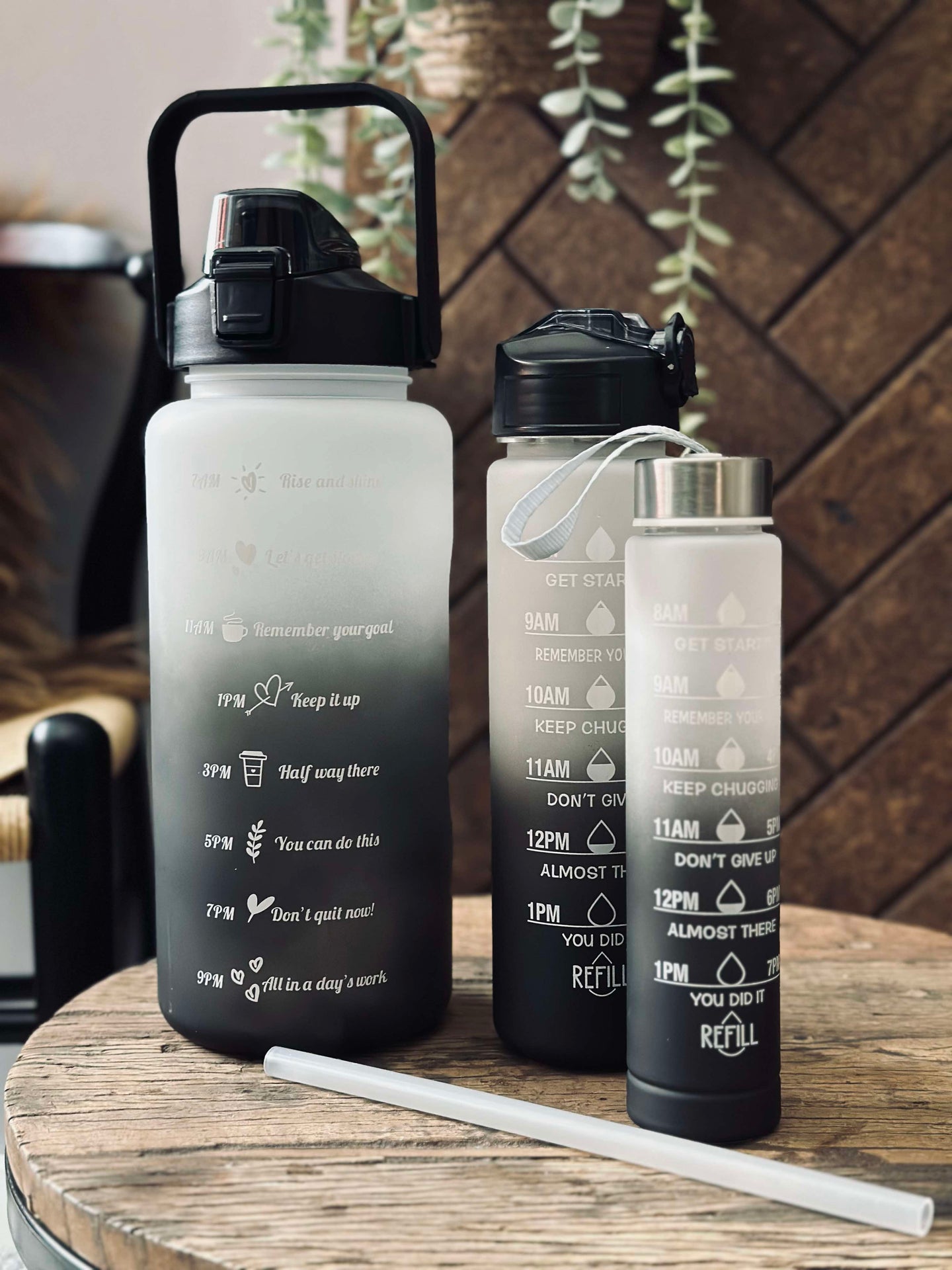 Vattenflaskor STONE - Set om 3 st