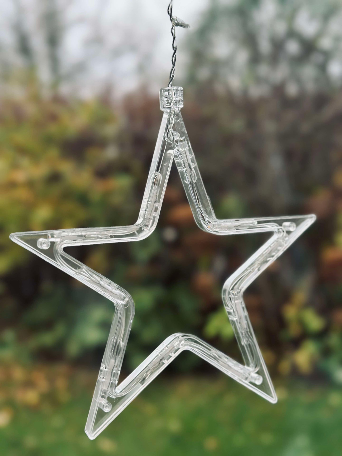 Ljusslinga med 12 Stjärnor - Godkänd för inomhus/utomhusbruk