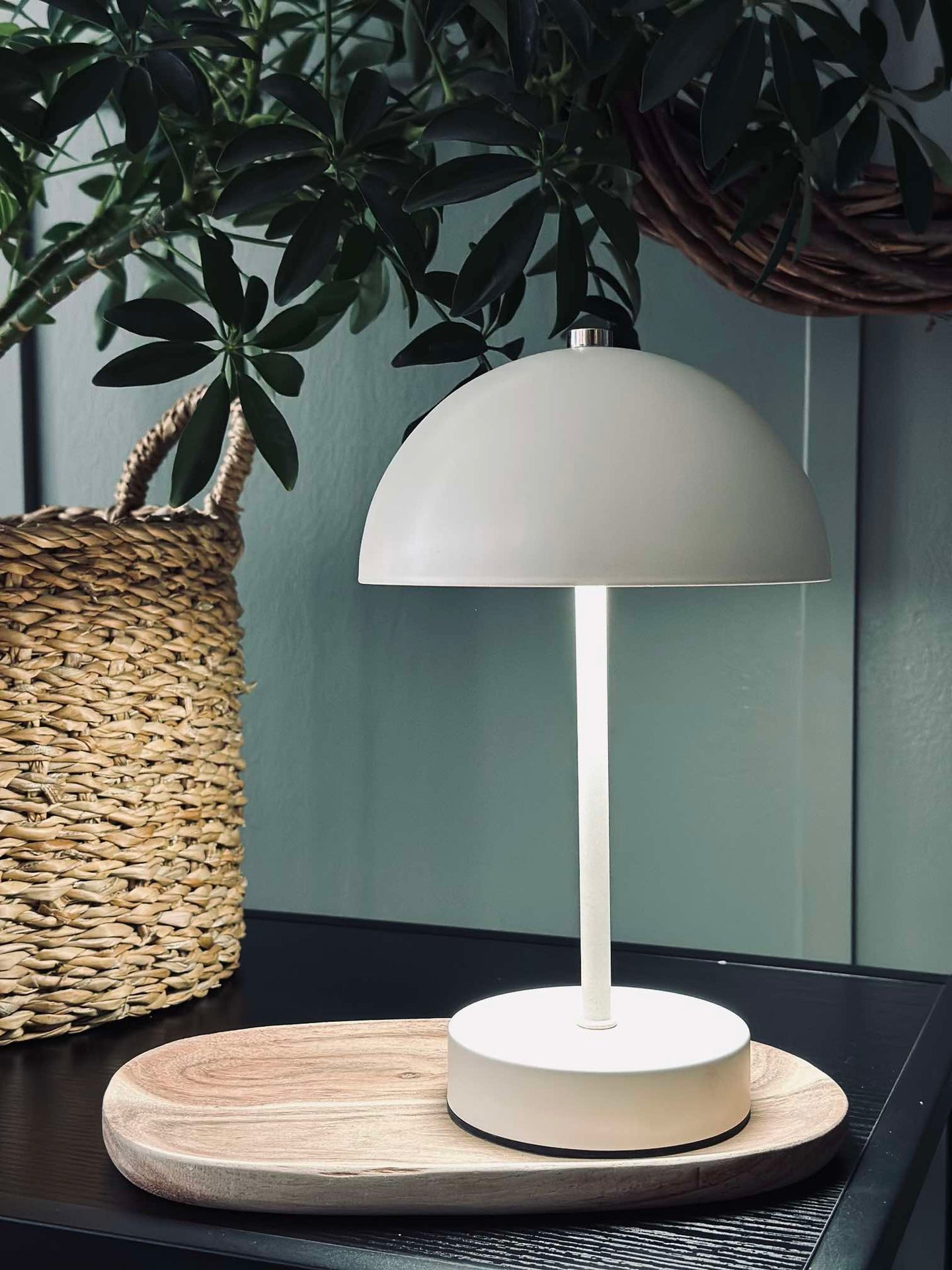 Bordslampa med touch - Vit