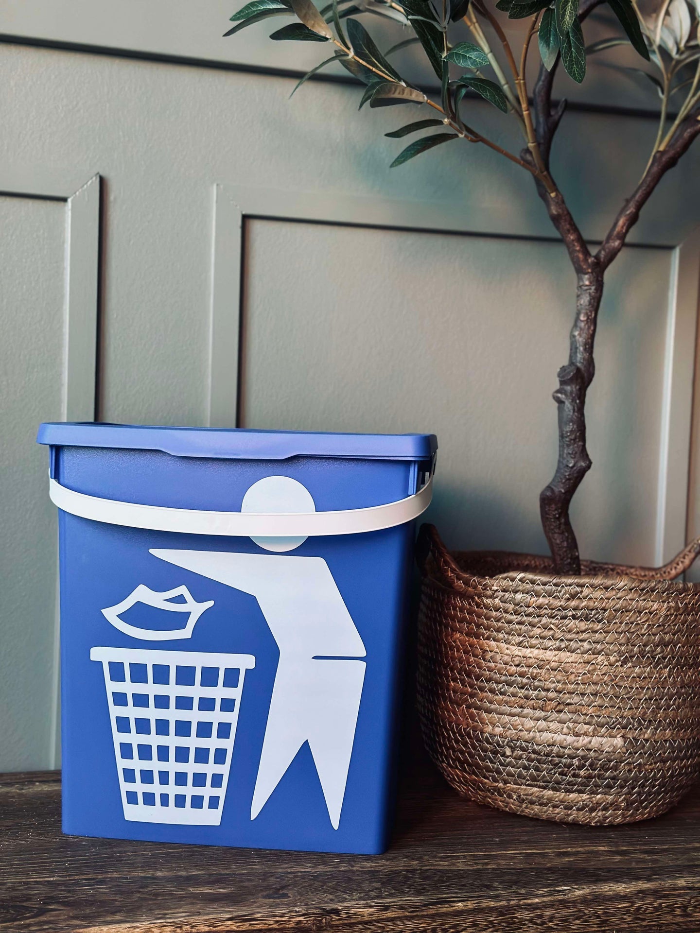 BIO Hink med lock 12 liter - BLÅ