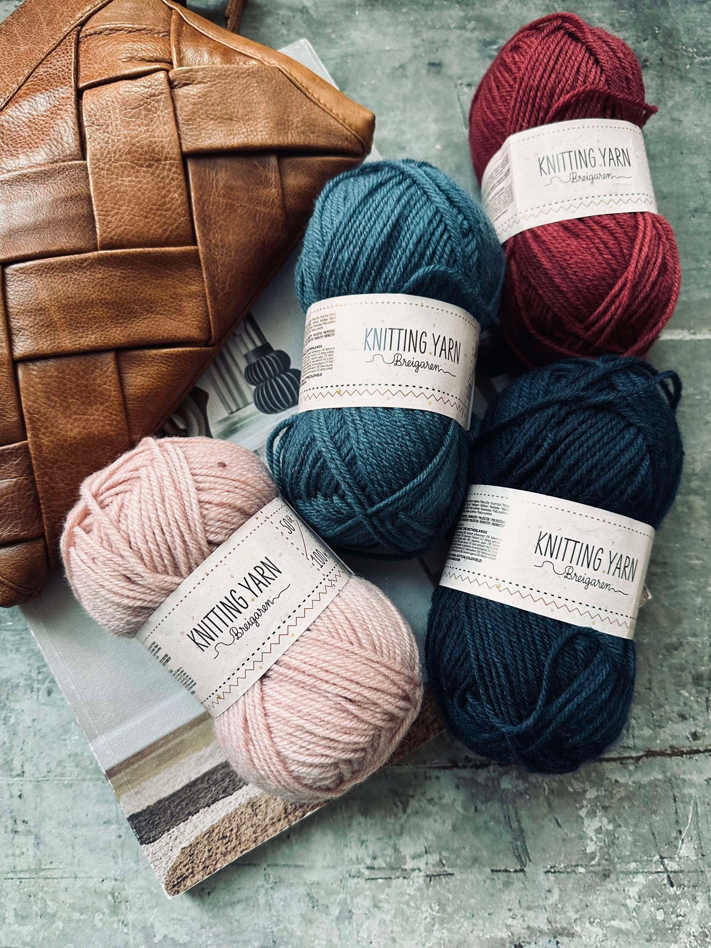 Polyestergarn 50 gram - Rosa