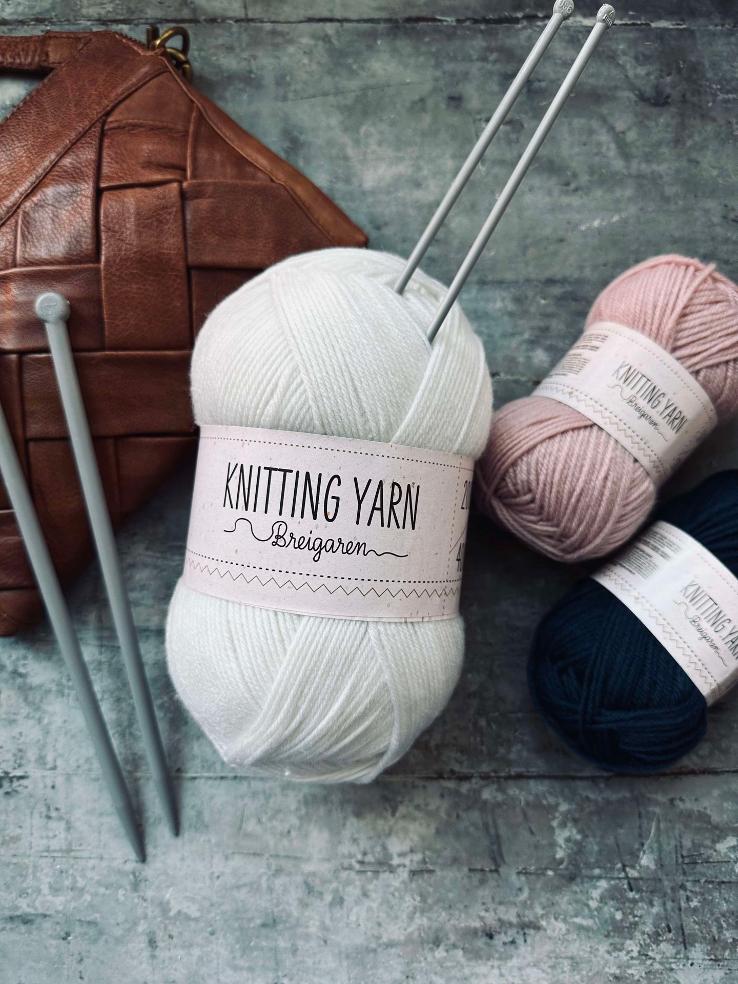 Garn Akryl 200 gram - Vit