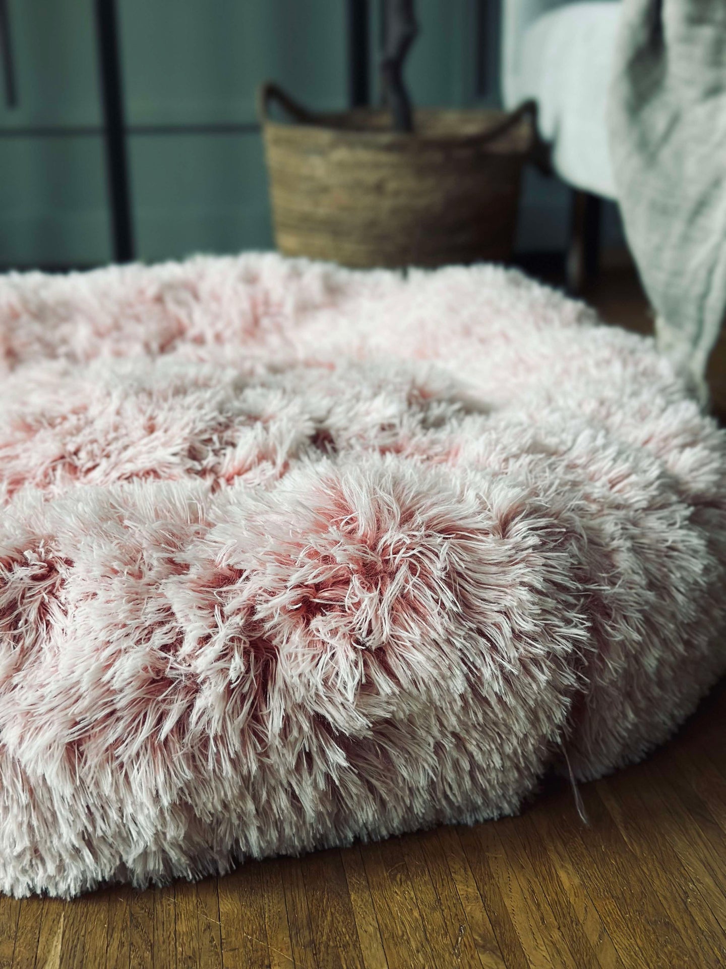 Fluffy hundbädd - Dia 60 cm Rosa