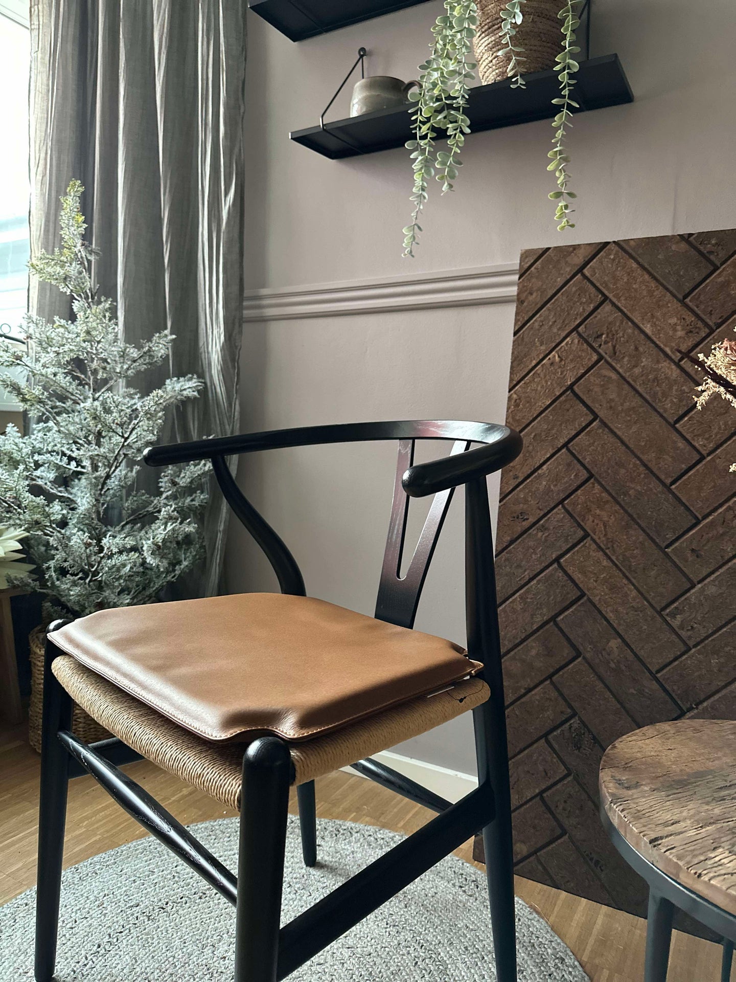 Lädersits Cognac - Passar till Y-stol