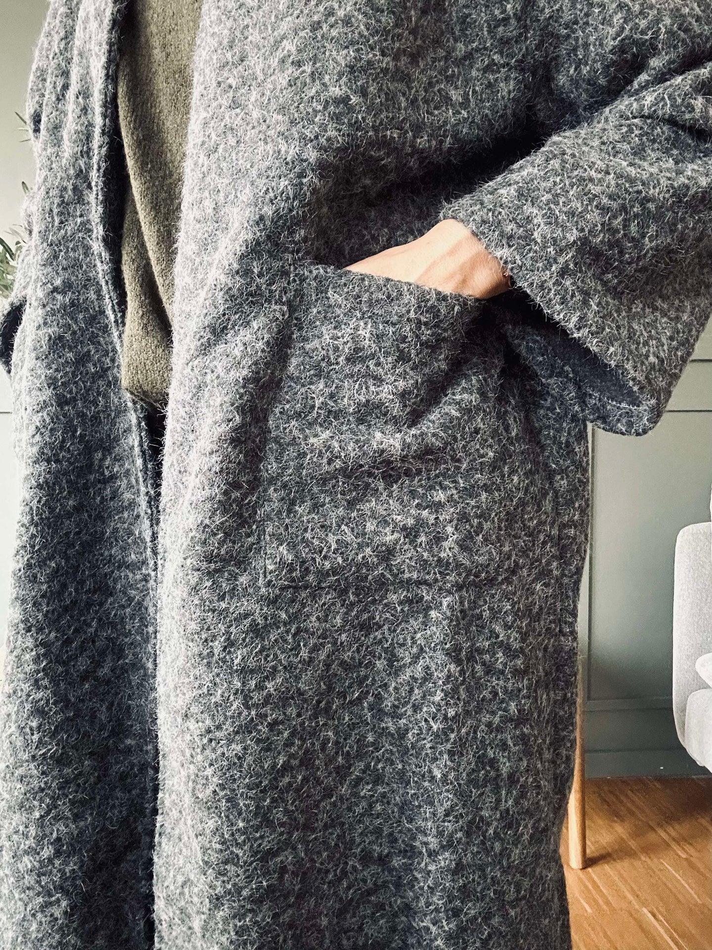 Jacka Belina - Oversize Grå