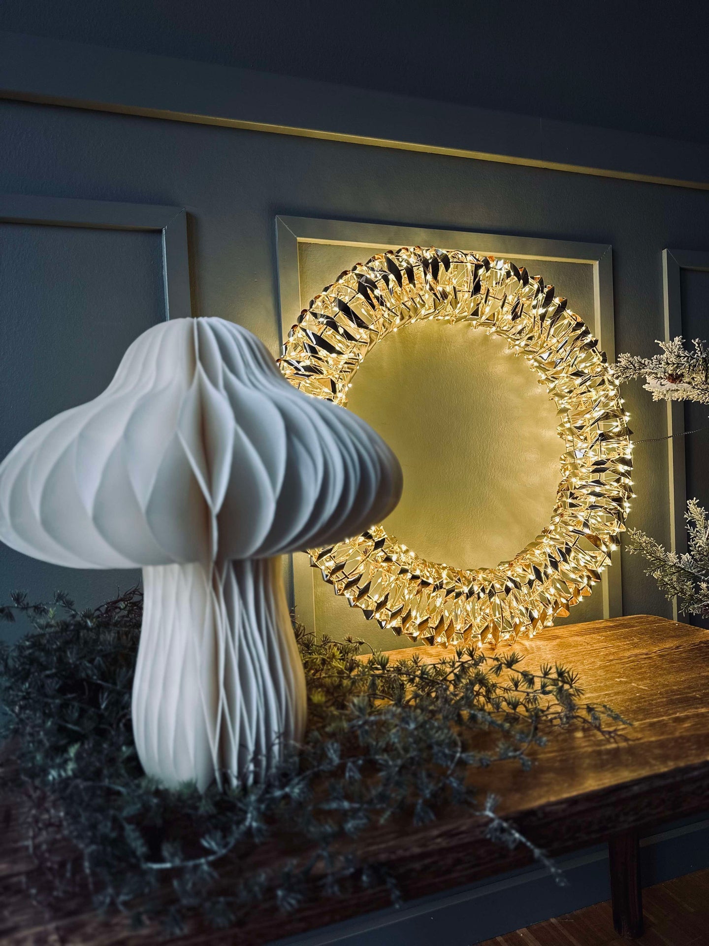 Krans med mikro LED-ljus - 38 cm