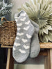 Strumpor Fluffy Grey heart - Set med 2 par