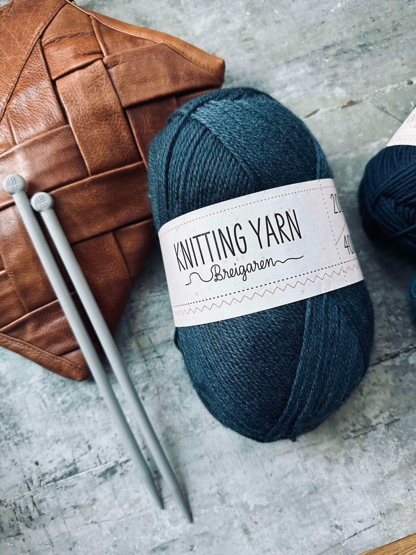 Akrylgarn 200 gram - Marinblå