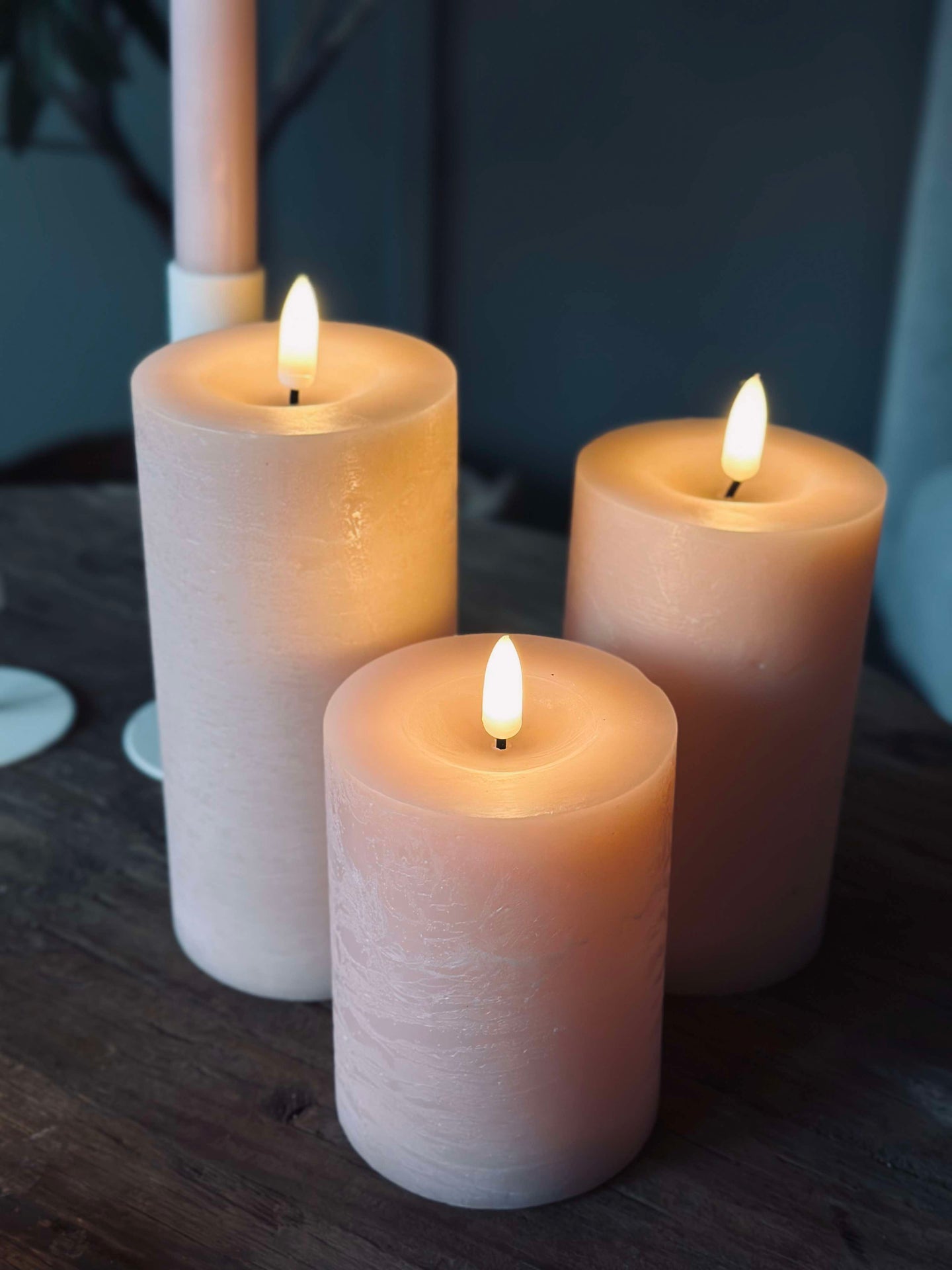 LED-ljuspaket med 9 LED-ljus - Rosa