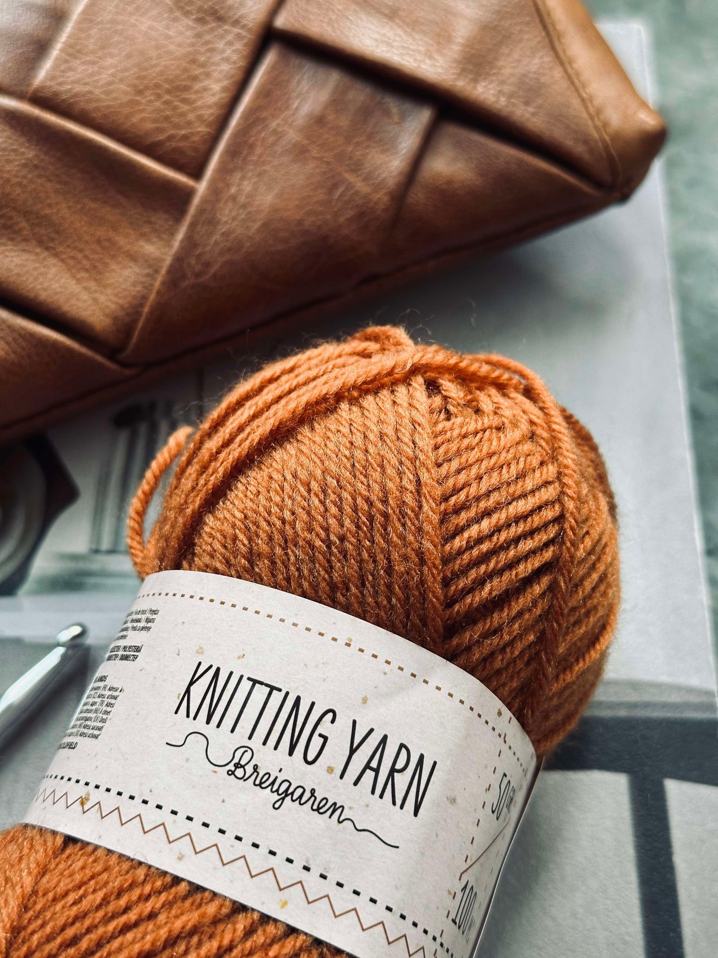 Polyestergarn 50 gram - Orange