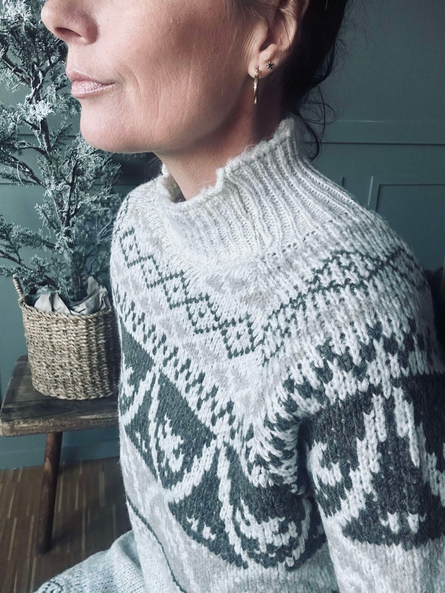 Stickad Klänning Vinter