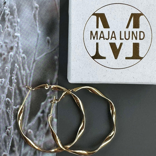 Örhängen Hope tvinnad - förgylld