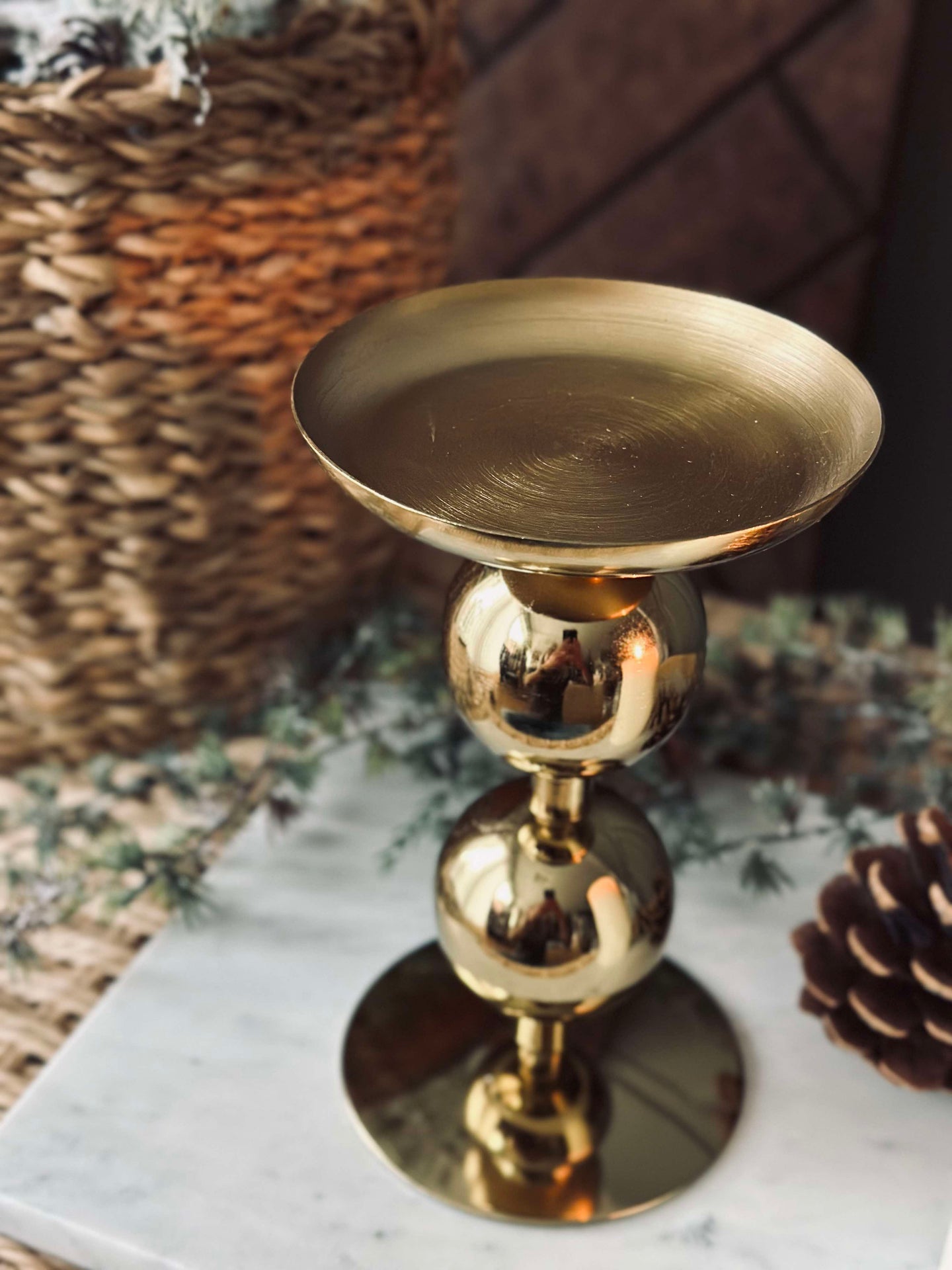 Ljusstake NOYA 17 cm - Guld