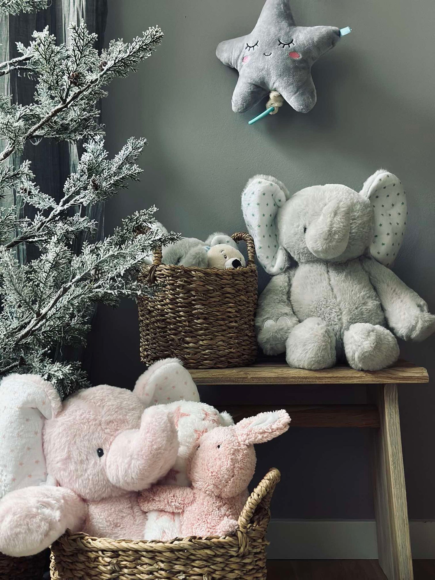 Bamse Elefant 38 cm - Grå