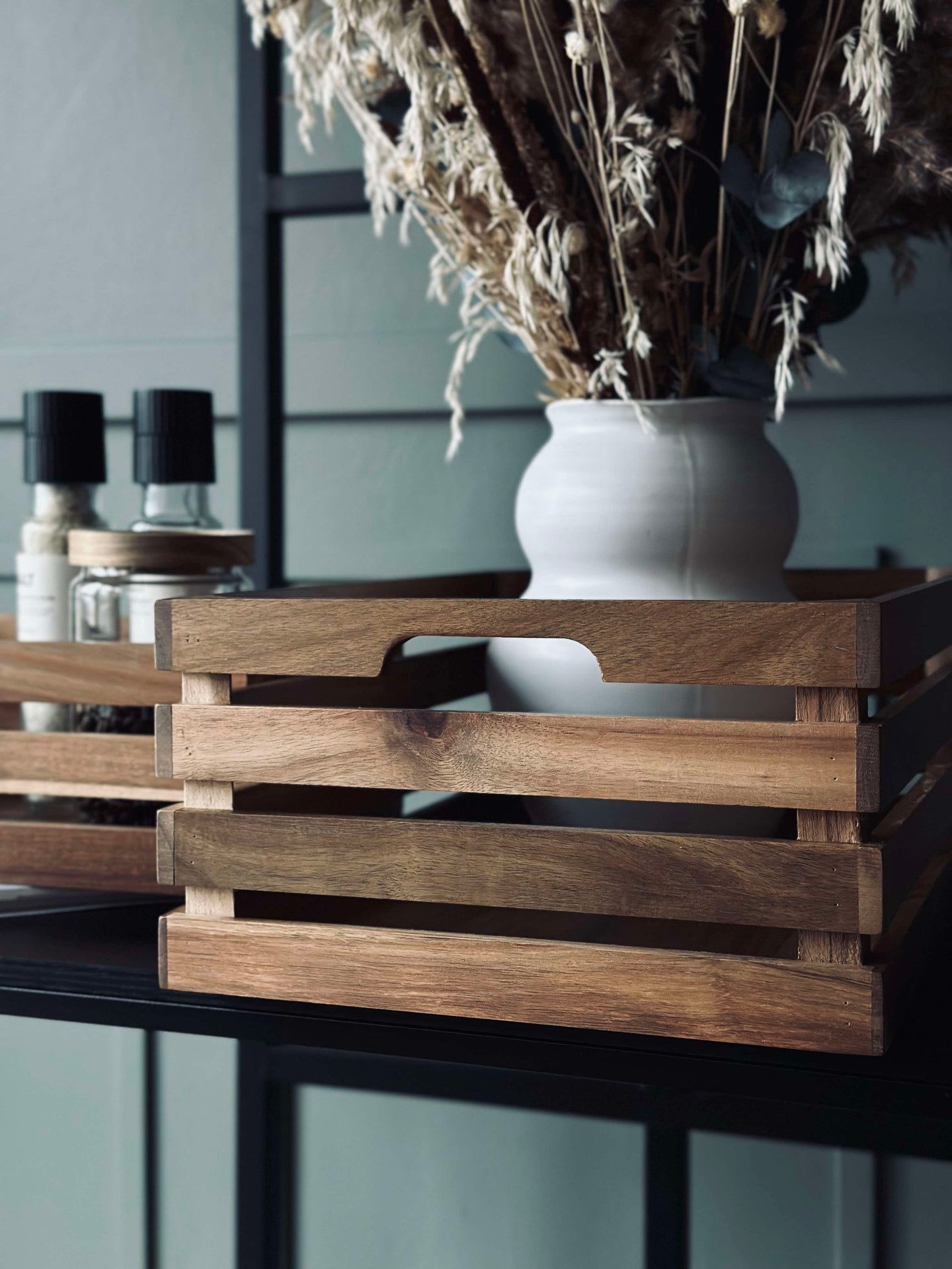 Äppellådor Akacia - Set om 2 st.